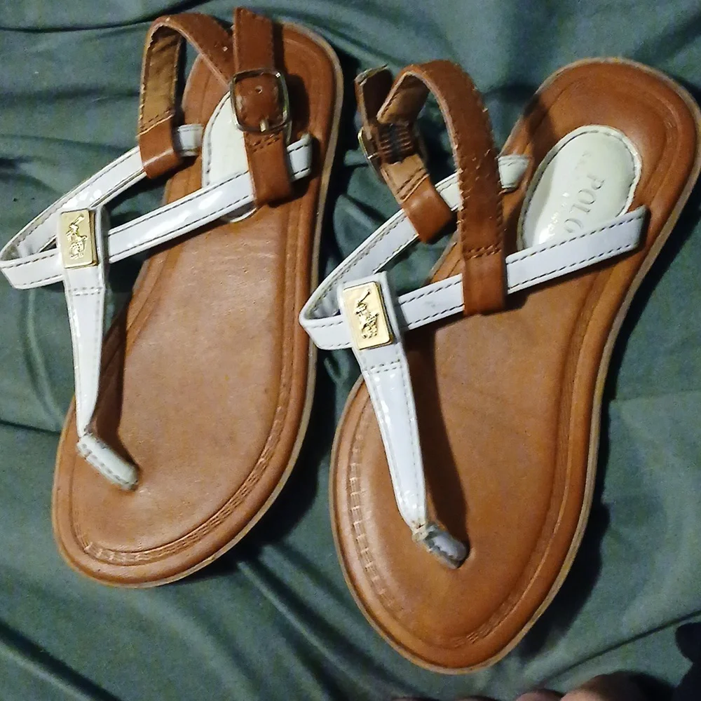 Ralph Lauren White Thong SANDALS